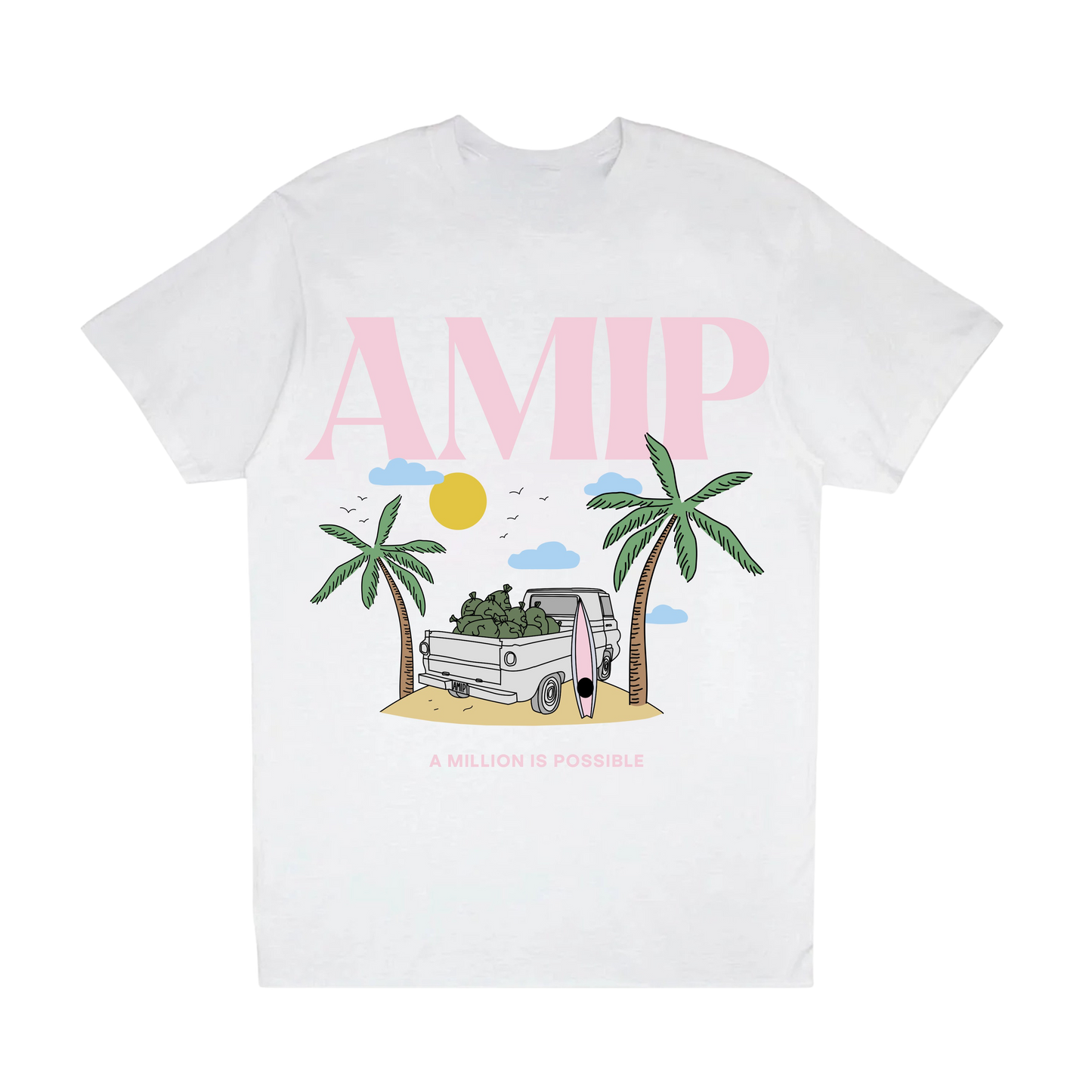 Amip Paradise Beach Tee White