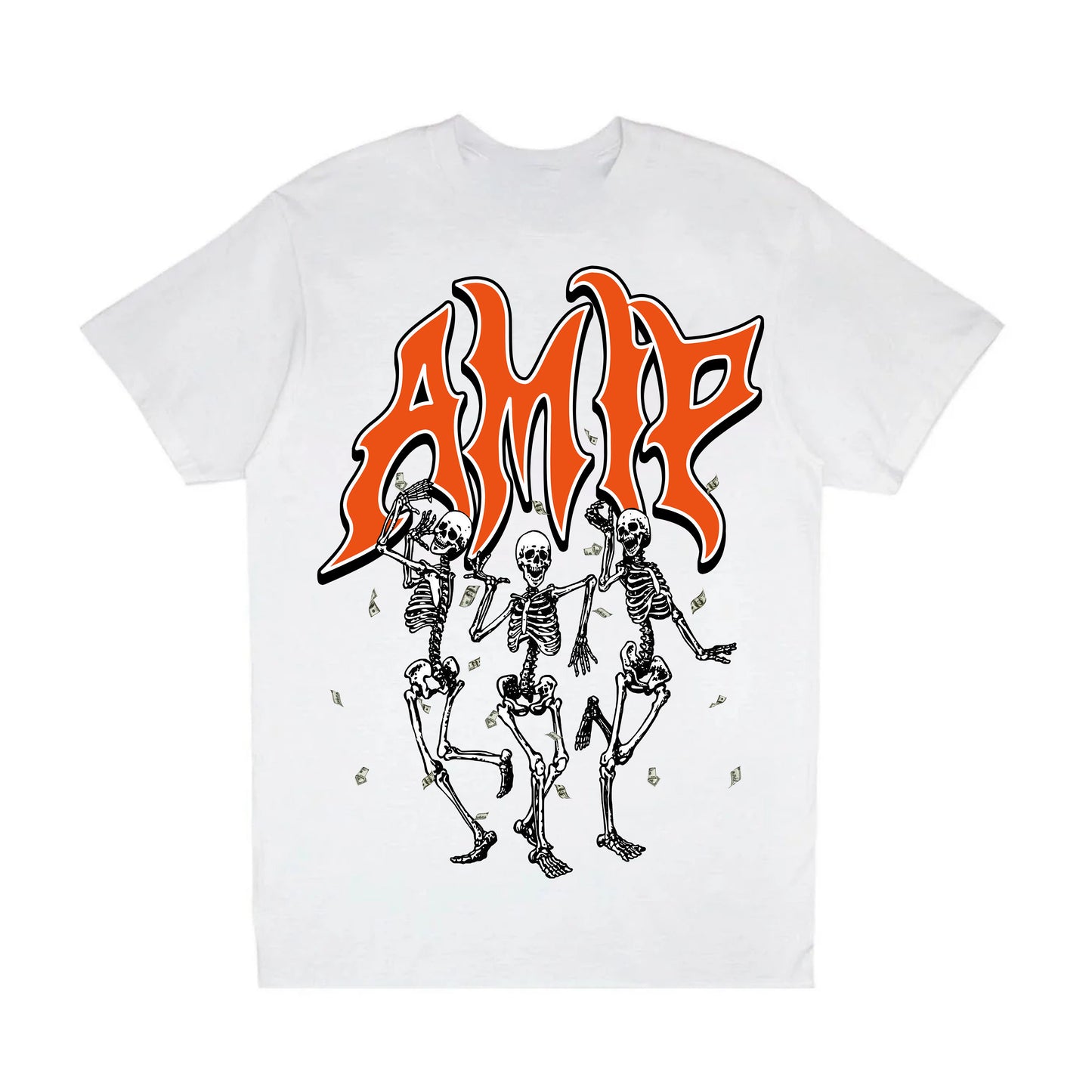 Amip Spooky Skull Tee Orange Set