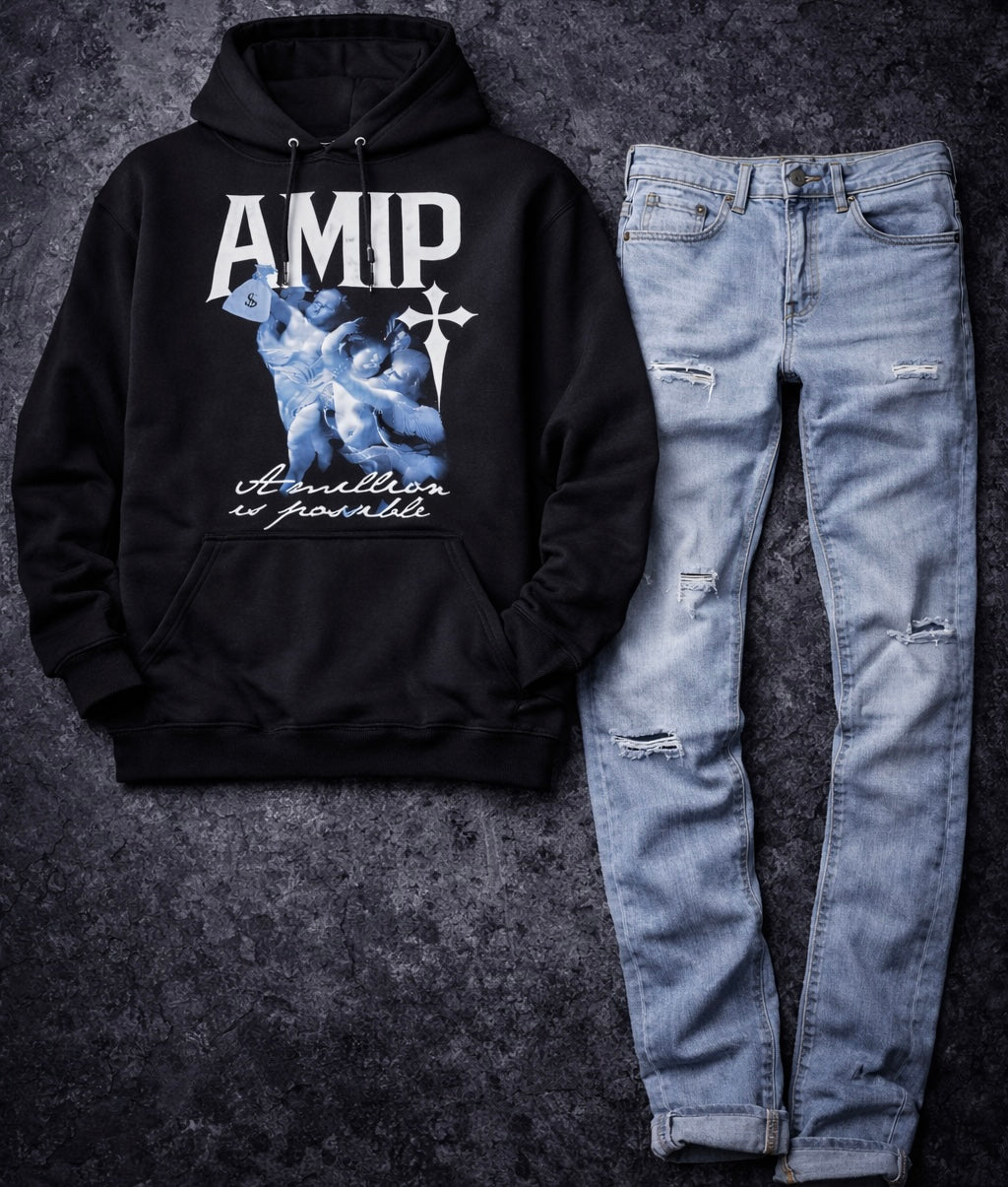 Amip Chase The Bag Hoodie Black