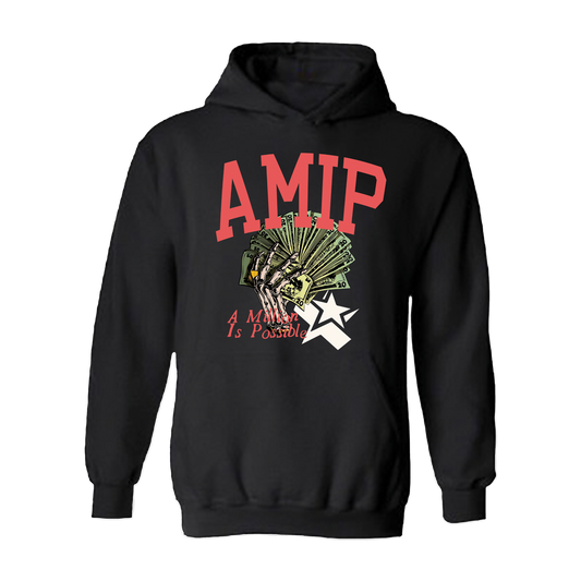 Amip Skeleton Hand Hoodie Black
