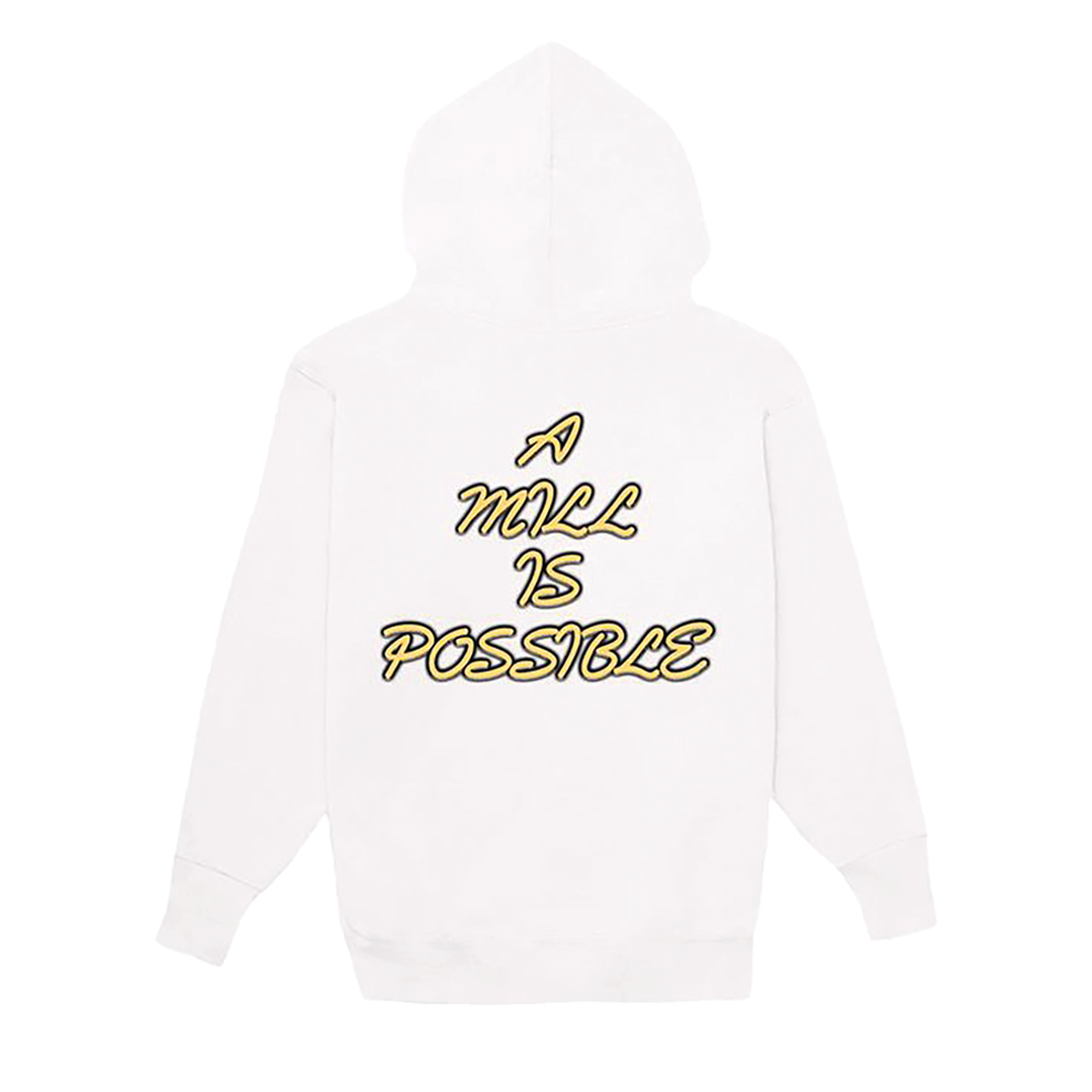 Amip Skeleton Hand Spread Hoodie White