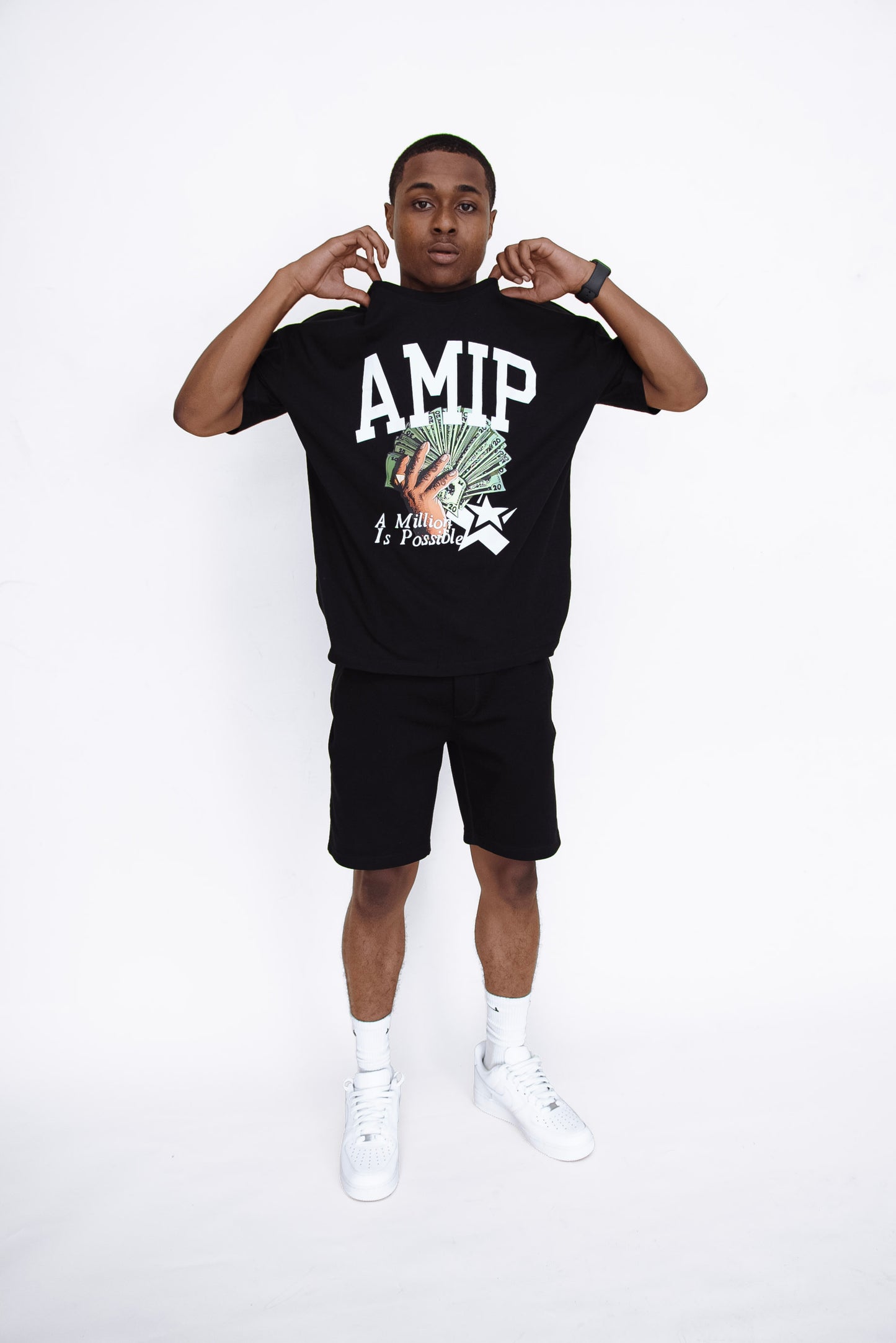 Amip Black Spread Tee